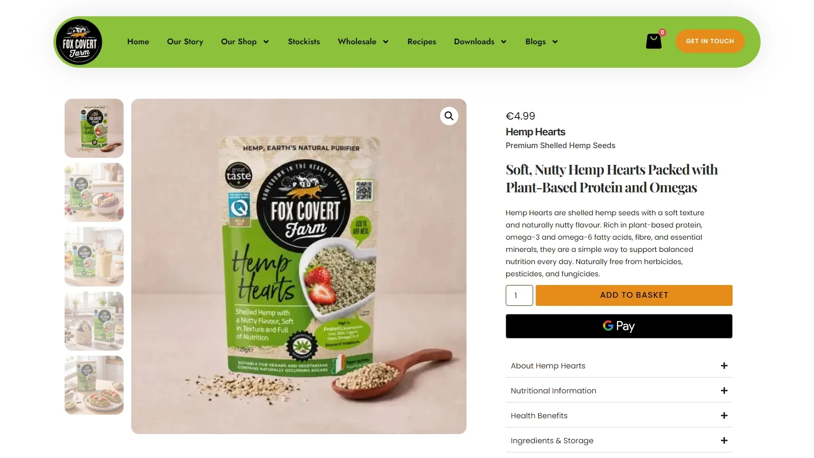 Product Page · Hemp Hearts