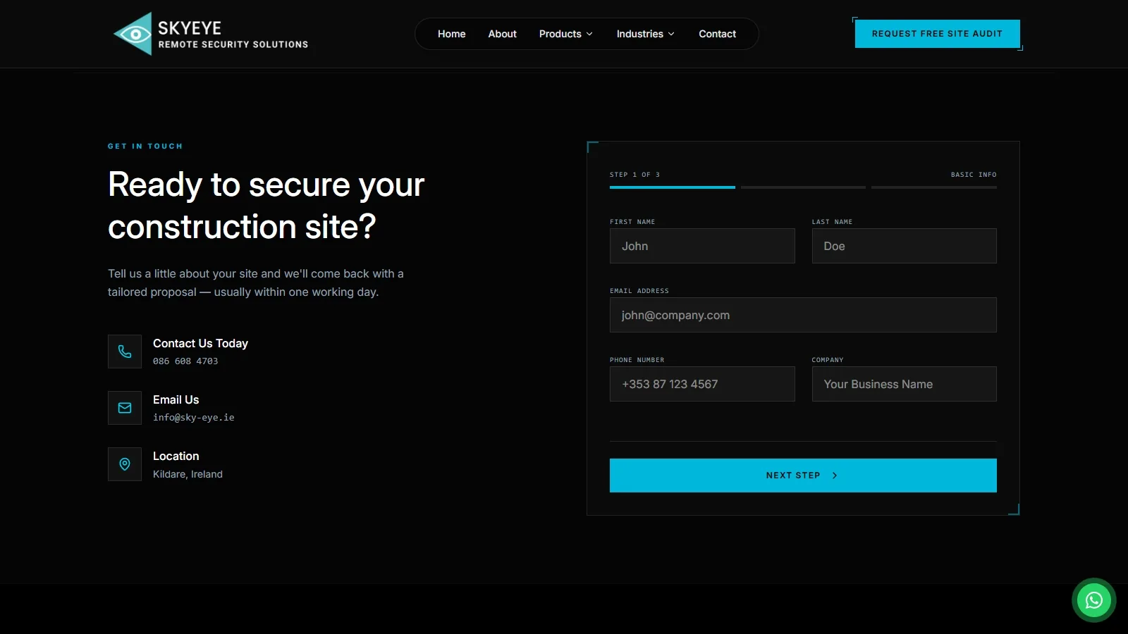 Lead Capture · Request a Site Audit
